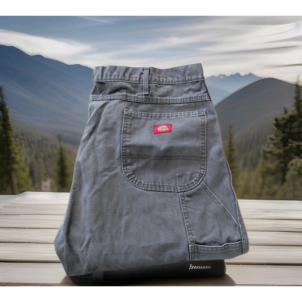 DICKIES CARPENTER DUCK CANVAS WORK WEAR RELAXED FIT OVER THE BOOT MENS 44X30 EUC